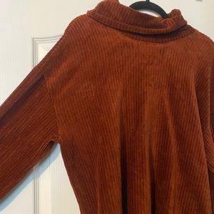 Ribbed Velvet Mockneck Longsleeve
